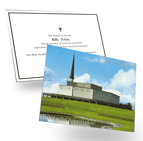 Double Sided Knock Shrine Thank You Card (LAC-41)