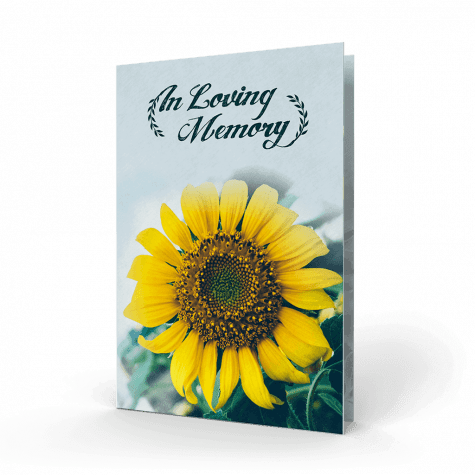 sunflowers-memorial-card