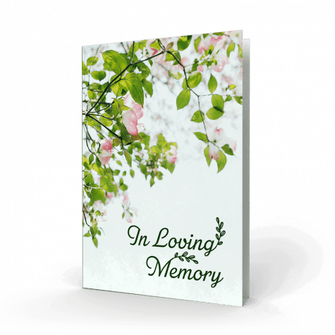 Cherry Blossom Memorial Card (FMC-06)
