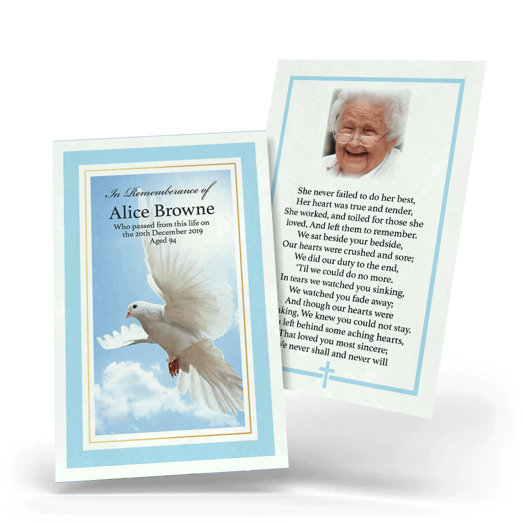 Memorial Wallet Card Religious Theme