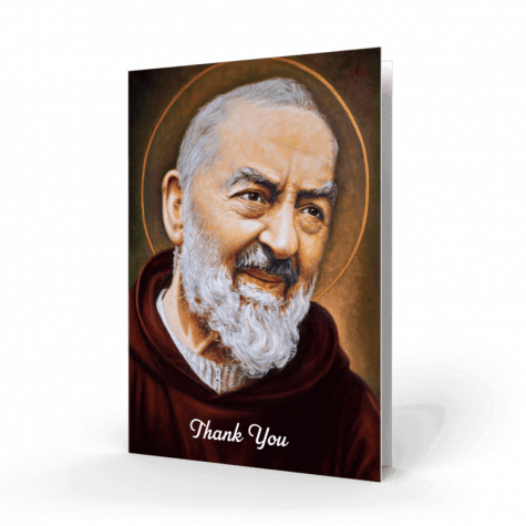 Padre Pio Thank You Card