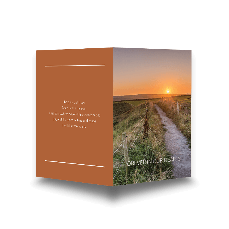 Ardmore Sunset Memorial Card | Ardmore Memorial Cards | Waterford Memorial Cards - Image 3