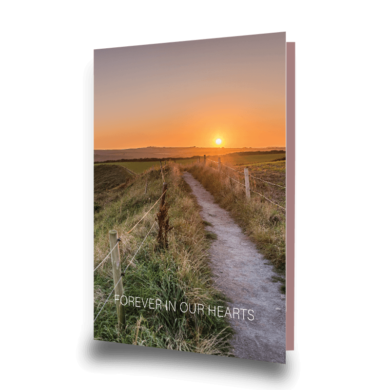 Ardmore Sunset Memorial Card | Ardmore Memorial Cards | Waterford Memorial Cards