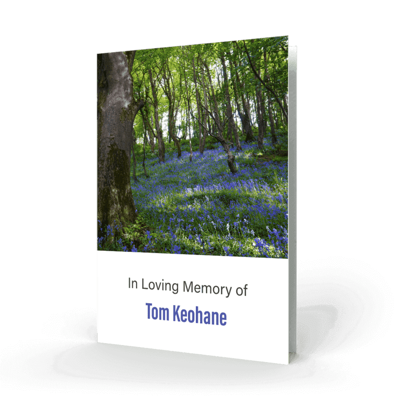 Bluebells in Woods, Limerick Memorial Card (FMC-33)