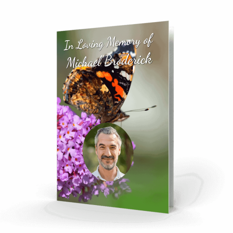 butterfly-on-the-pink-flowers-wexford-memorial-card