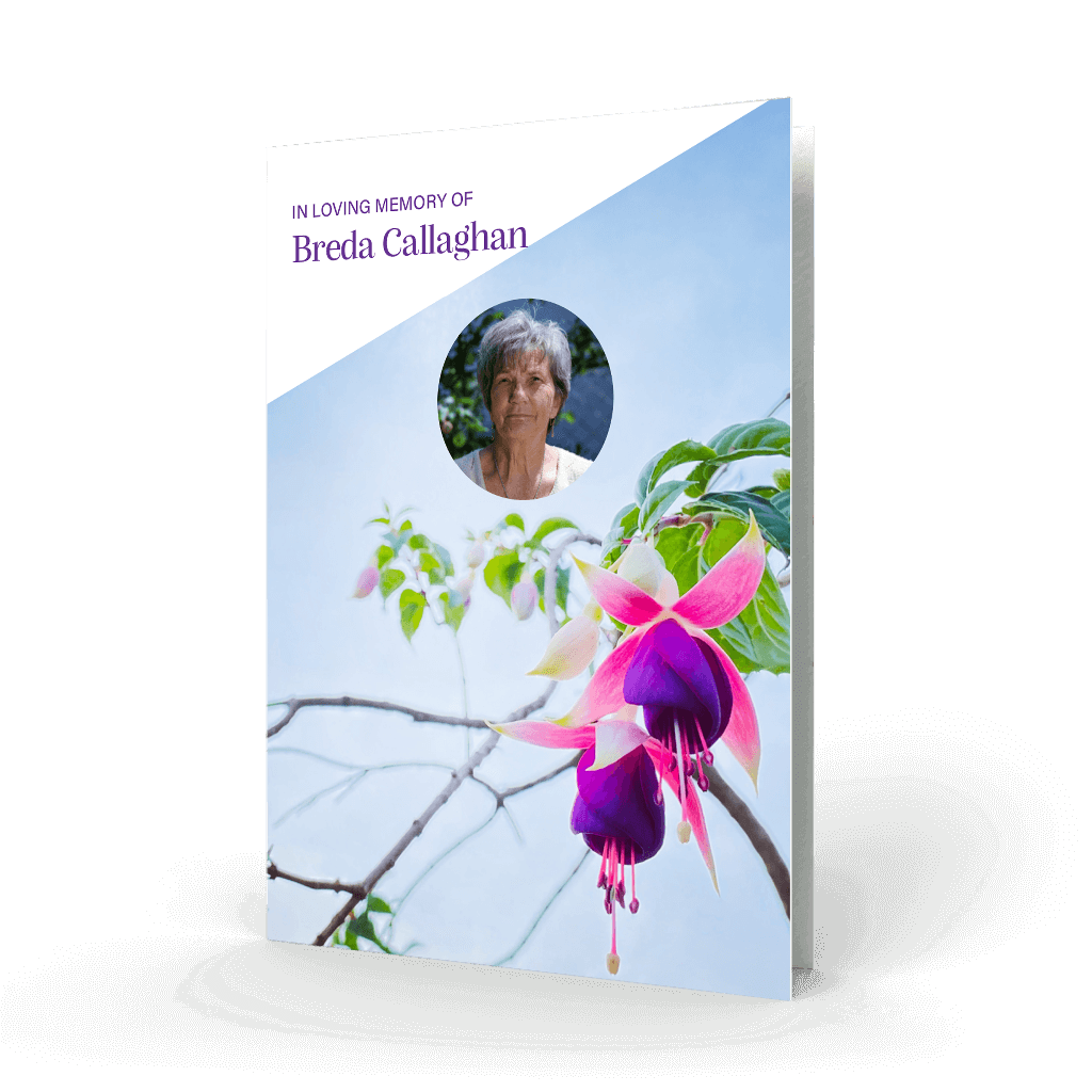 Fuschia Flower Memorial Card Cork (FMC-34)