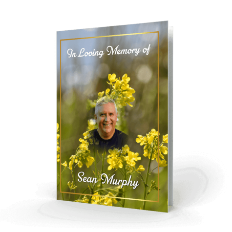yellow-flowers-galway-memorial-card